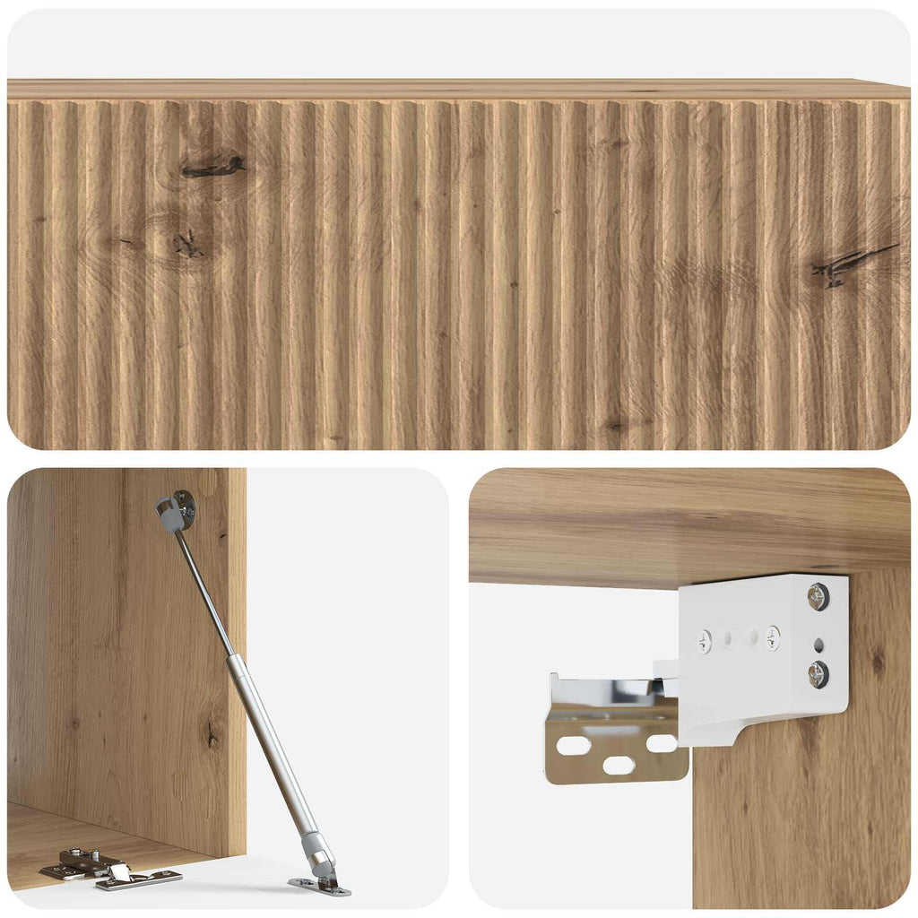 vidaXL Szafka RTV montowana na ścianie Dąb artisan 98 x 41 x 30 cm