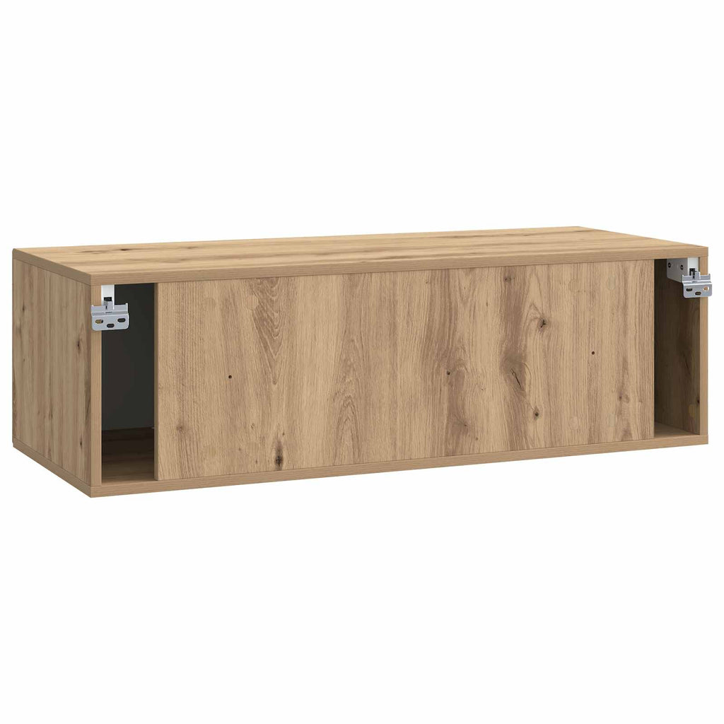 vidaXL Szafka RTV montowana na ścianie Dąb artisan 98 x 41 x 30 cm