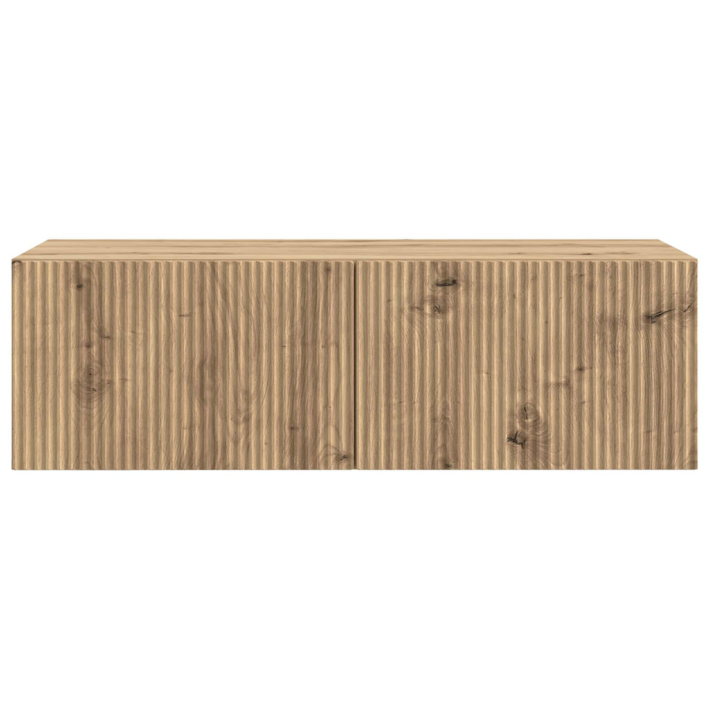 vidaXL Szafka RTV montowana na ścianie Dąb artisan 98 x 41 x 30 cm