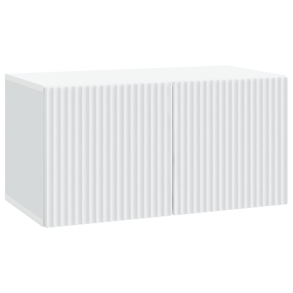 vidaXL Szafka RTV montowana na ścianie Biały 59,5 x 31 x 30 cm