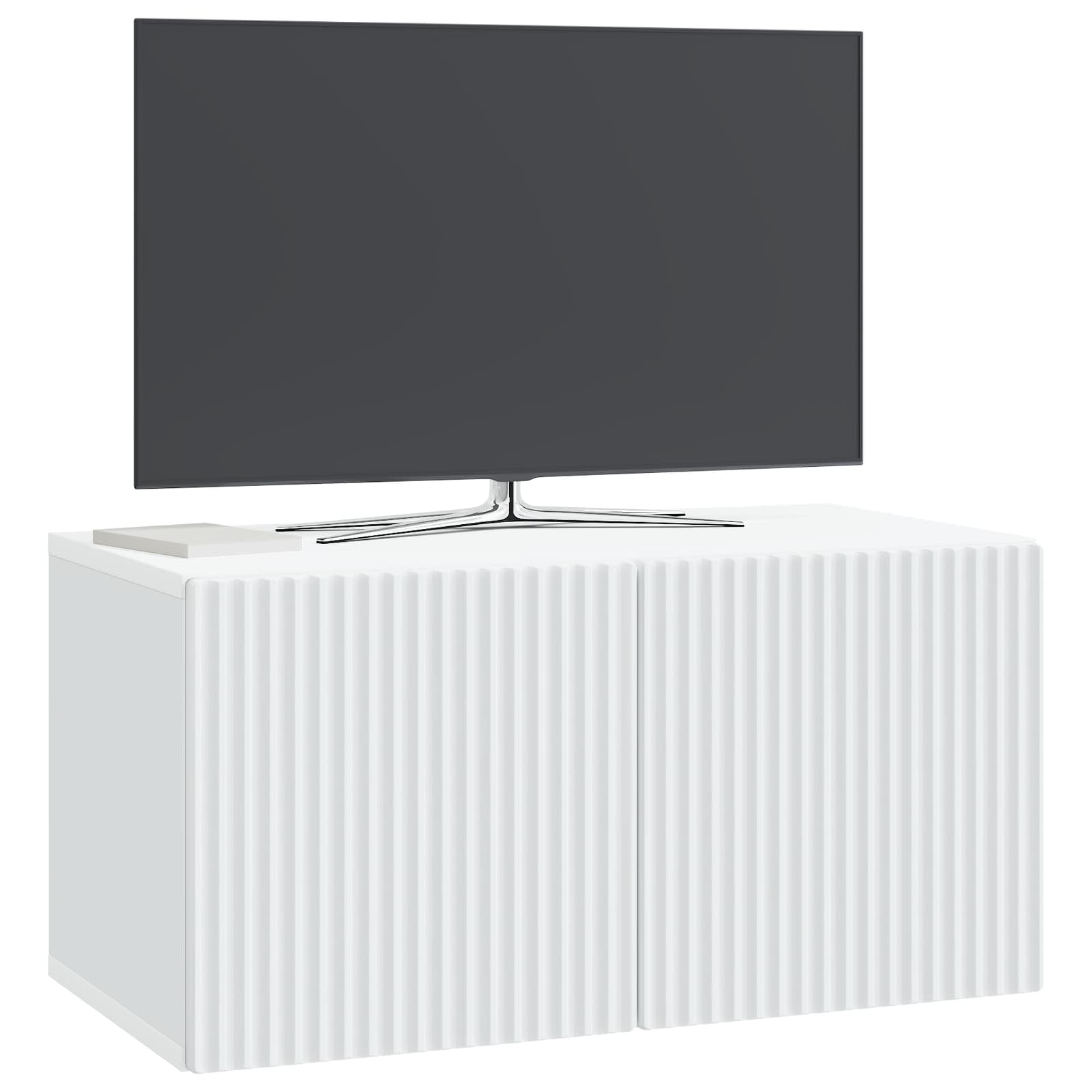 vidaXL Szafka RTV montowana na ścianie Biały 59,5 x 31 x 30 cm