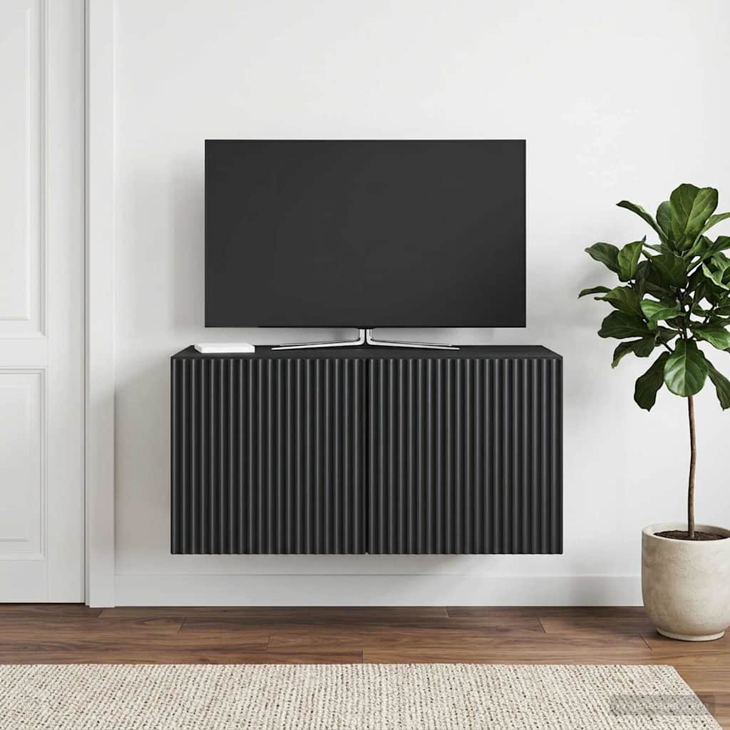 vidaXL Szafka RTV montowana na ścianie 59,5 x 31 x 30 cm Czarny