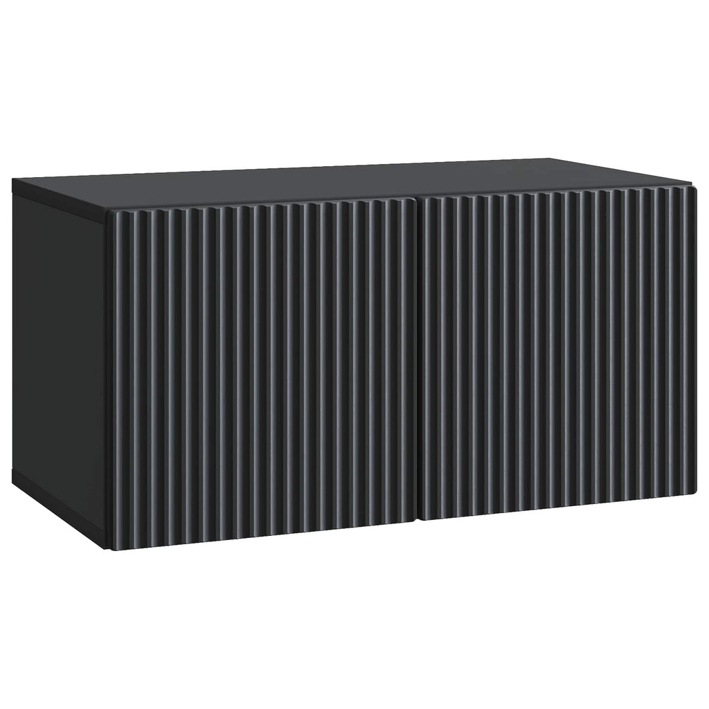 vidaXL Szafka RTV montowana na ścianie Czarny 59,5 x 31 x 30 cm