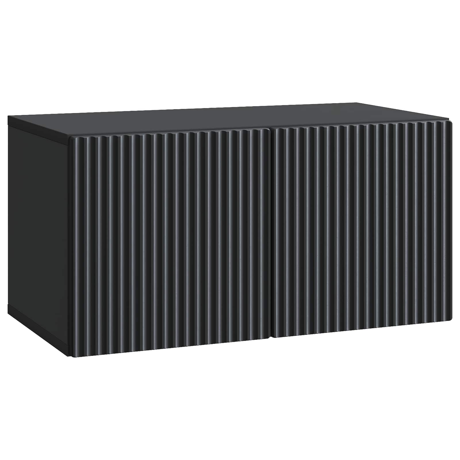 vidaXL Szafka RTV montowana na ścianie Czarny 59,5 x 31 x 30 cm
