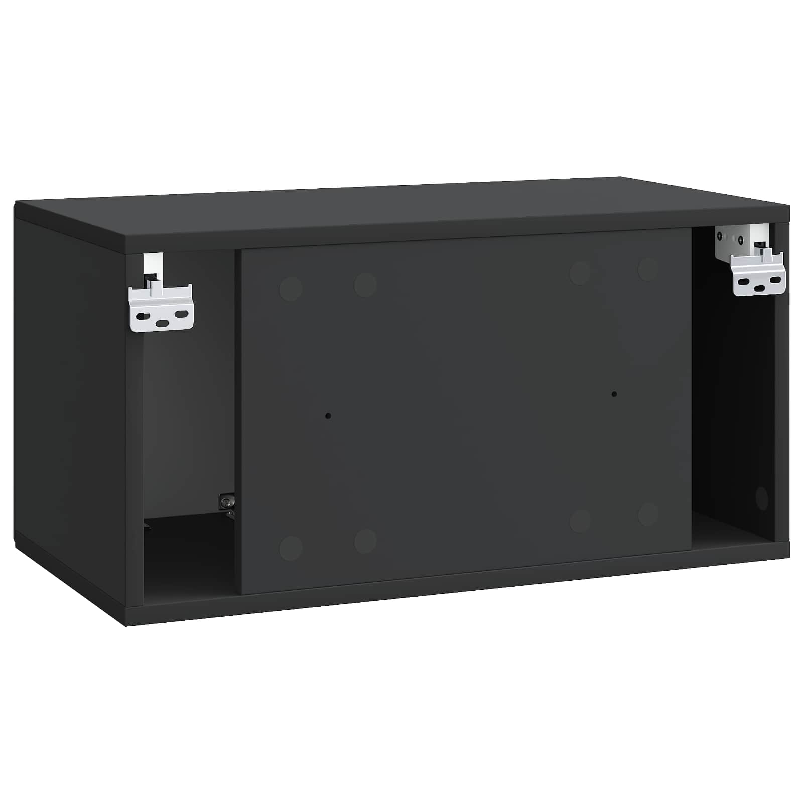 vidaXL Szafka RTV montowana na ścianie Czarny 59,5 x 31 x 30 cm