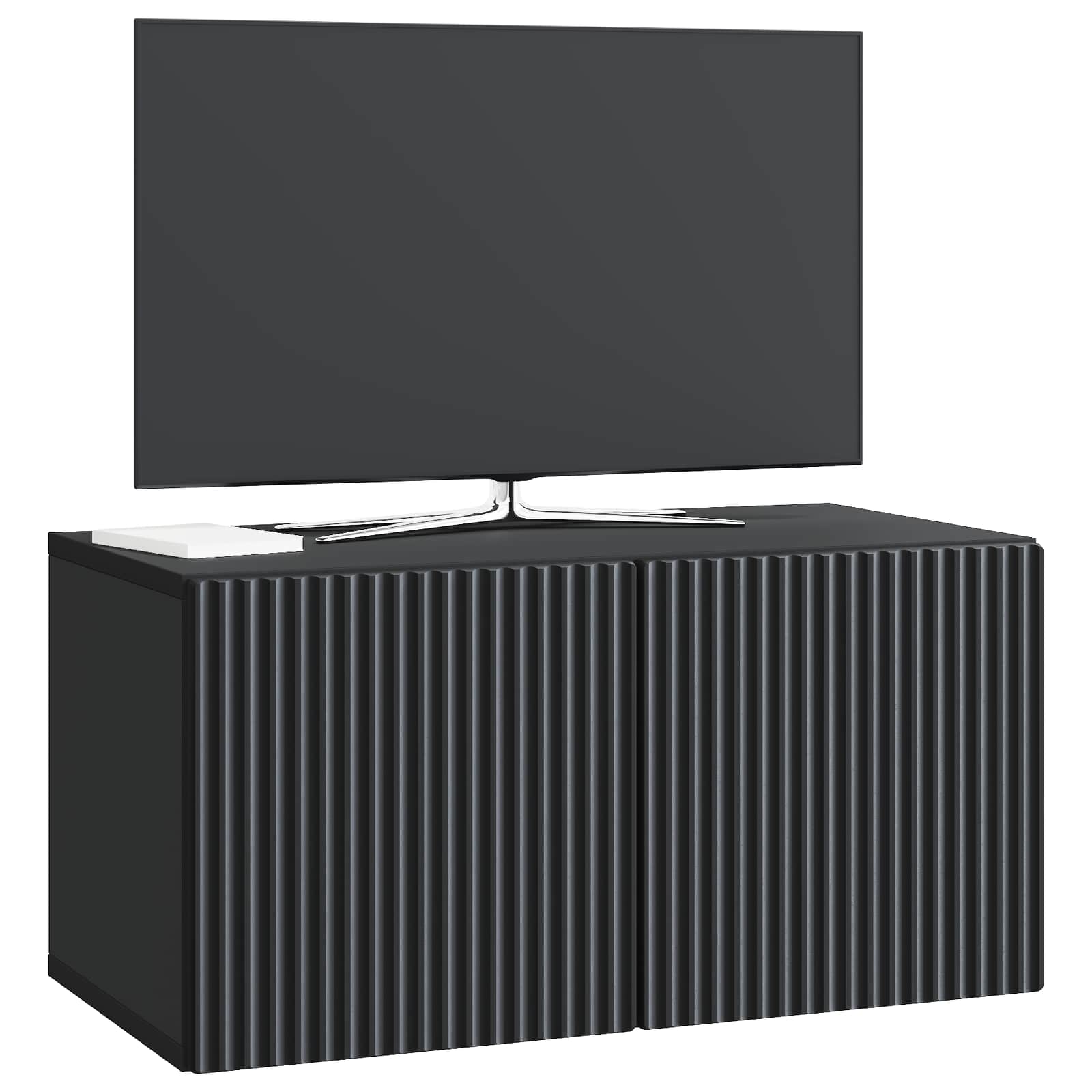 vidaXL Szafka RTV montowana na ścianie Czarny 59,5 x 31 x 30 cm