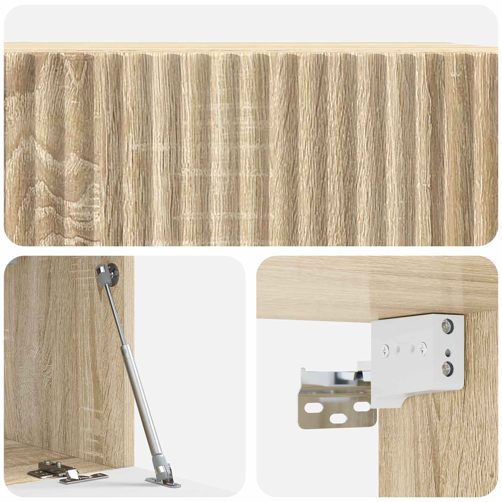 vidaXL Szafka RTV montowana na ścianie dąb Sonoma 59,5 x 31 x 30 cm