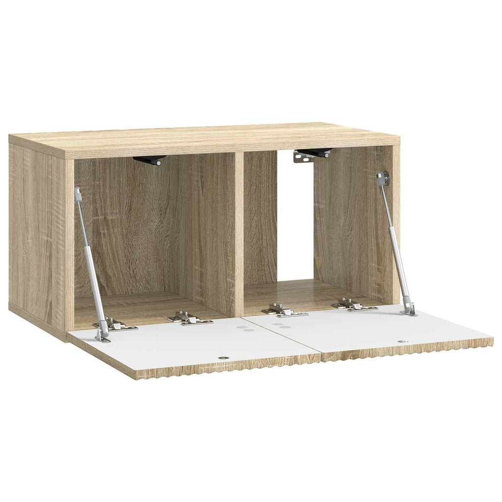 vidaXL Szafka RTV montowana na ścianie dąb Sonoma 59,5 x 31 x 30 cm