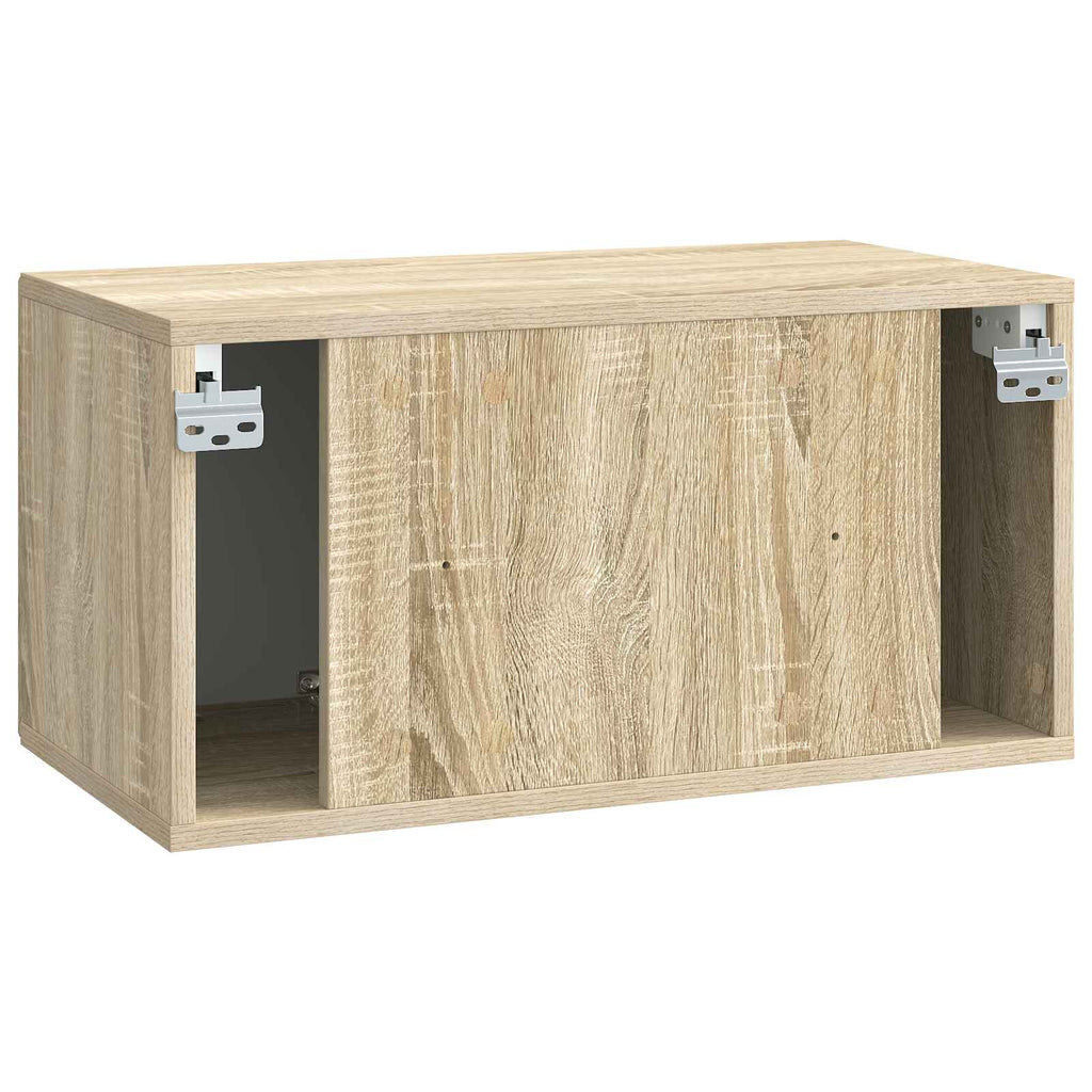 vidaXL Szafka RTV montowana na ścianie dąb Sonoma 59,5 x 31 x 30 cm