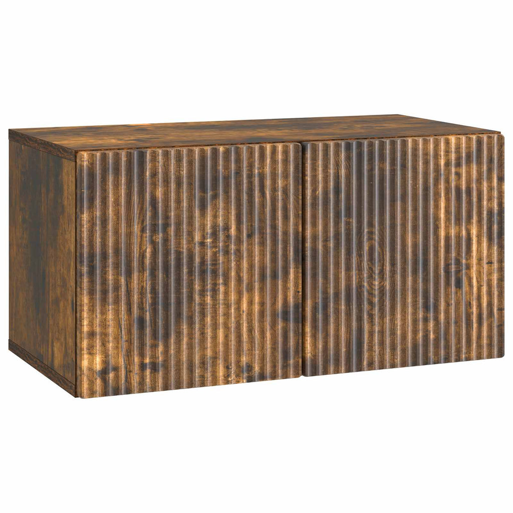 vidaXL Szafka RTV montowana na ścianie Dąb wędzony 59,5 x 31 x 30 cm