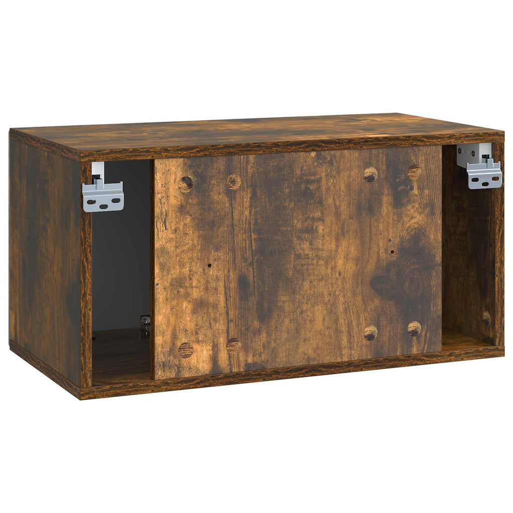 vidaXL Szafka RTV montowana na ścianie Dąb wędzony 59,5 x 31 x 30 cm