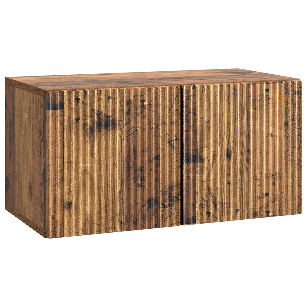 vidaXL Szafka RTV montowana na ścianie Stare drewno 59,5 x 31 x 30 cm