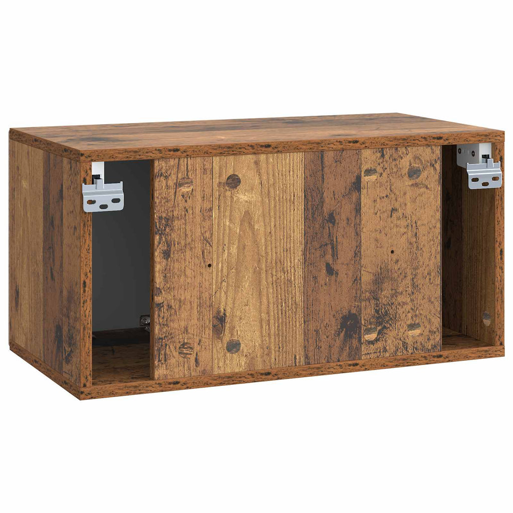 vidaXL Szafka RTV montowana na ścianie Stare drewno 59,5 x 31 x 30 cm