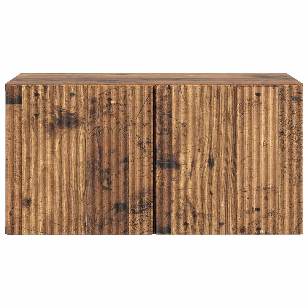 vidaXL Szafka RTV montowana na ścianie Stare drewno 59,5 x 31 x 30 cm