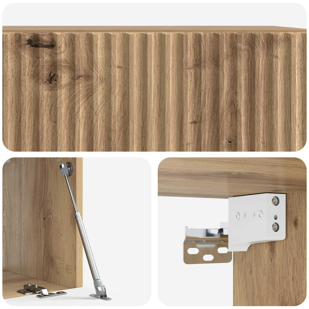 vidaXL Szafka RTV montowana na ścianie Dąb artisan 59,5 x 31 x 30 cm