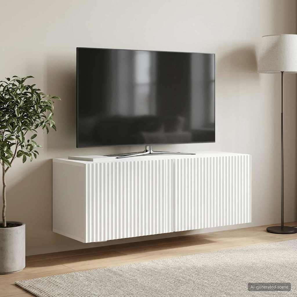 vidaXL Szafka RTV montowana na ścianie Biały 78,5 x 31 x 30 cm