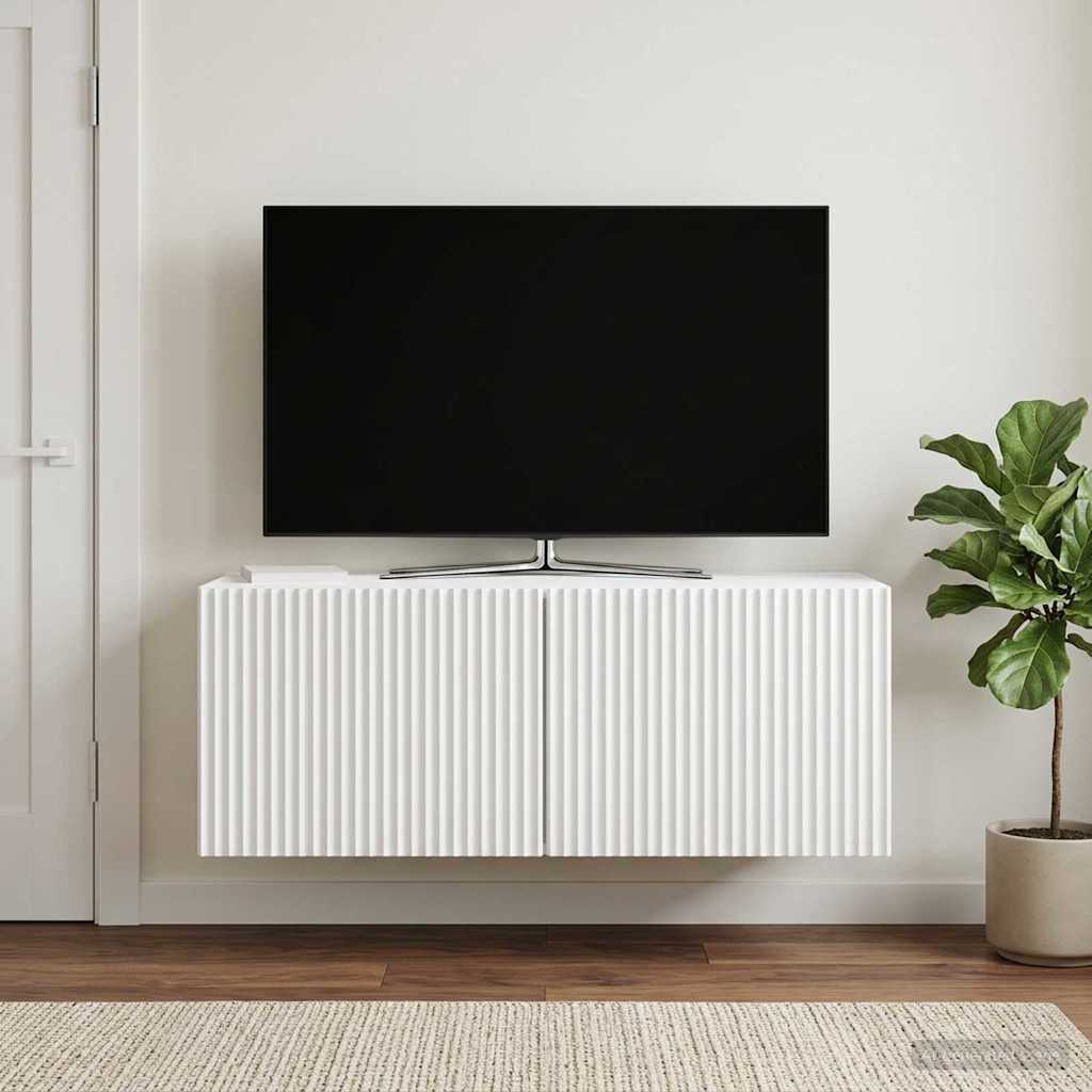 vidaXL Szafka RTV montowana na ścianie Biały 78,5 x 31 x 30 cm
