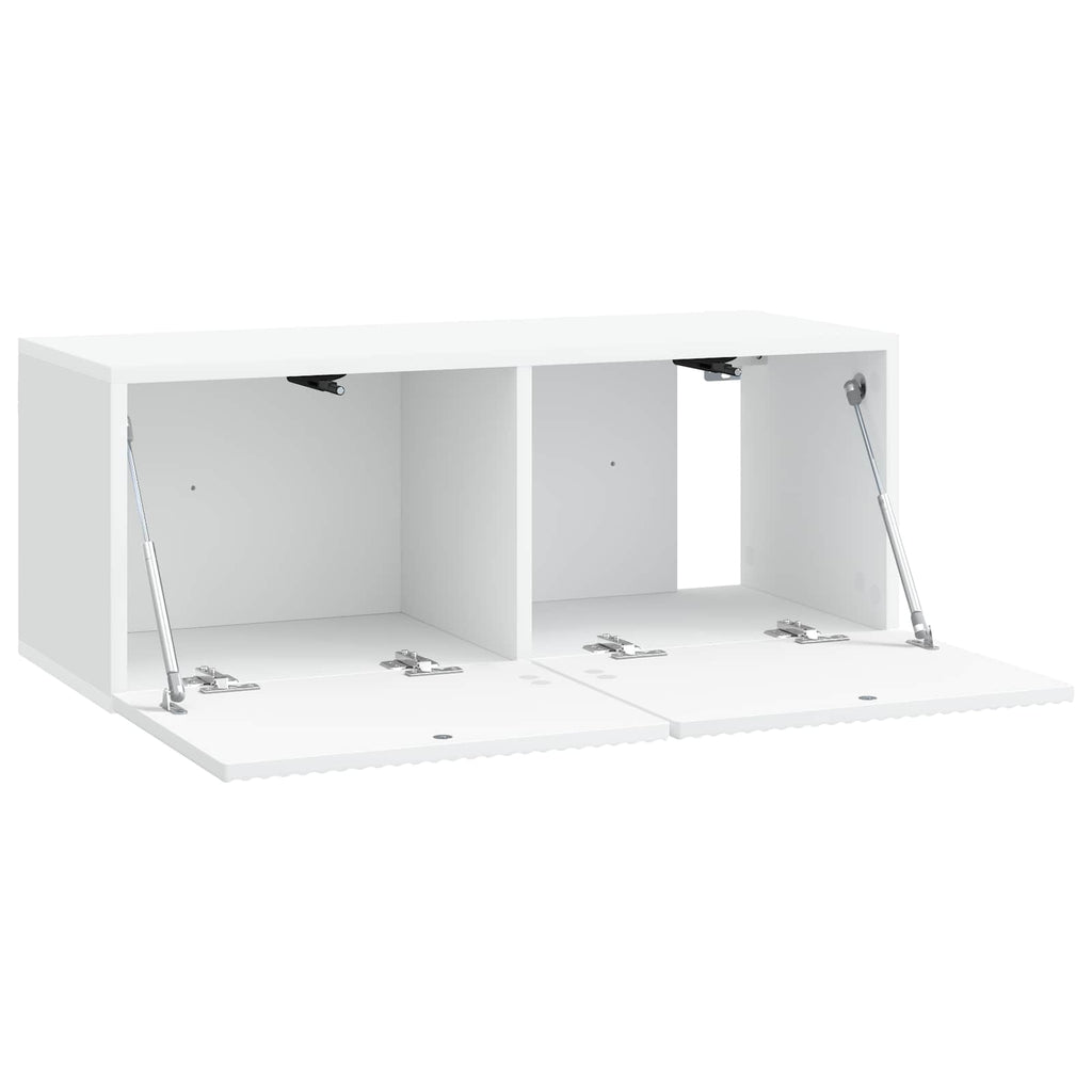 vidaXL Szafka RTV montowana na ścianie Biały 78,5 x 31 x 30 cm