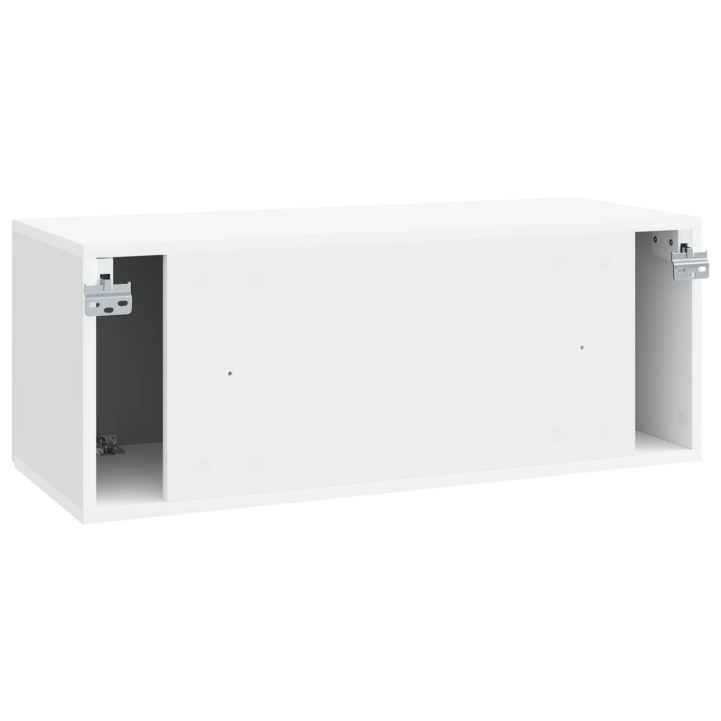 vidaXL Szafka RTV montowana na ścianie Biały 78,5 x 31 x 30 cm