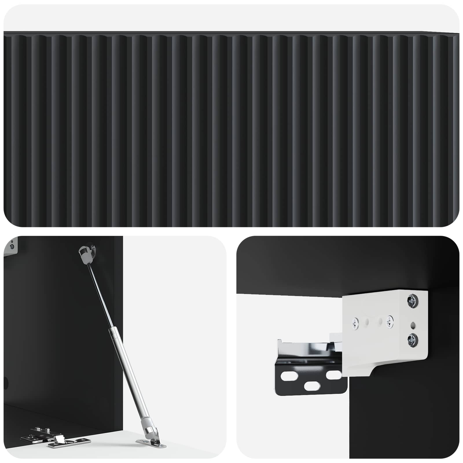 vidaXL Szafka RTV montowana na ścianie 78,5 x 31 x 30 cm Czarny