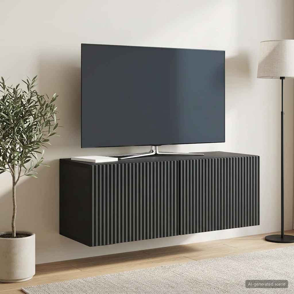vidaXL Szafka RTV montowana na ścianie 78,5 x 31 x 30 cm Czarny