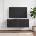 vidaXL Szafka RTV montowana na ścianie 78,5 x 31 x 30 cm Czarny