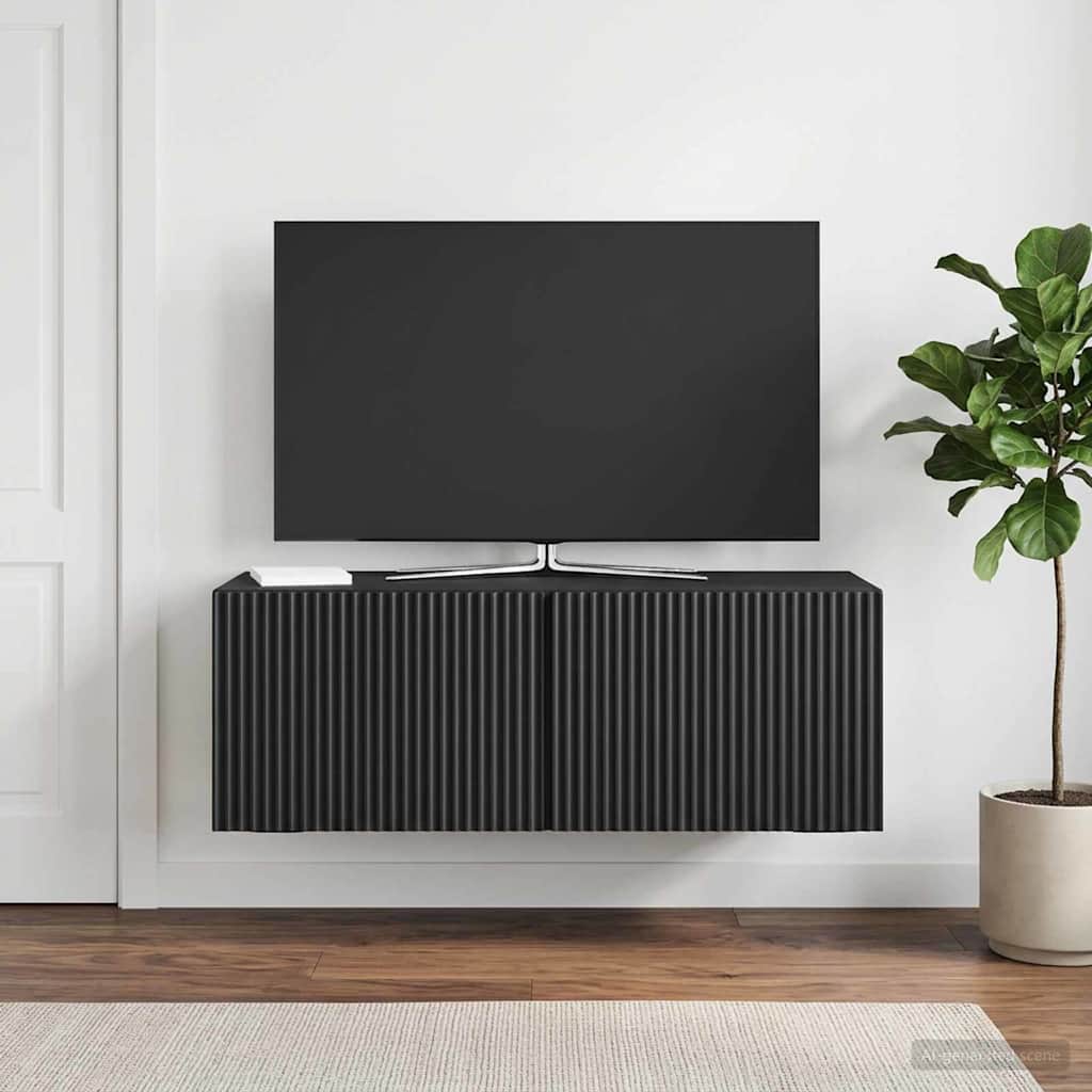 vidaXL Szafka RTV montowana na ścianie 78,5 x 31 x 30 cm Czarny
