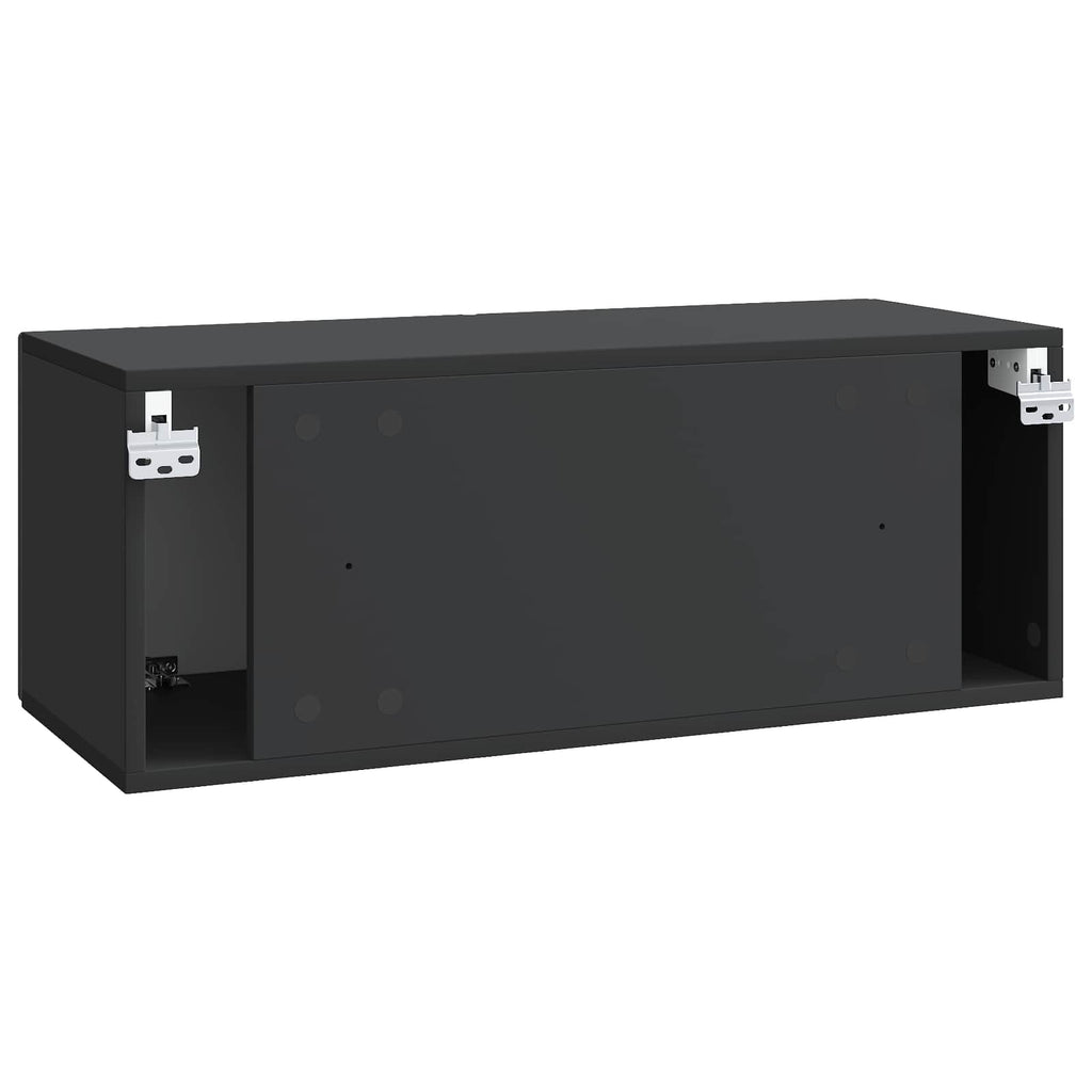 vidaXL Szafka RTV montowana na ścianie 78,5 x 31 x 30 cm Czarny