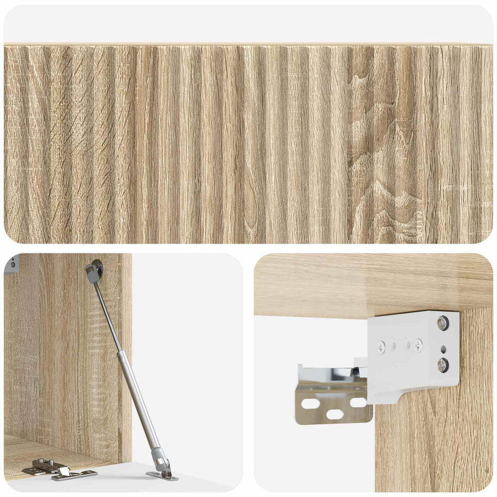 vidaXL Szafka RTV montowana na ścianie dąb Sonoma 78,5 x 31 x 30 cm