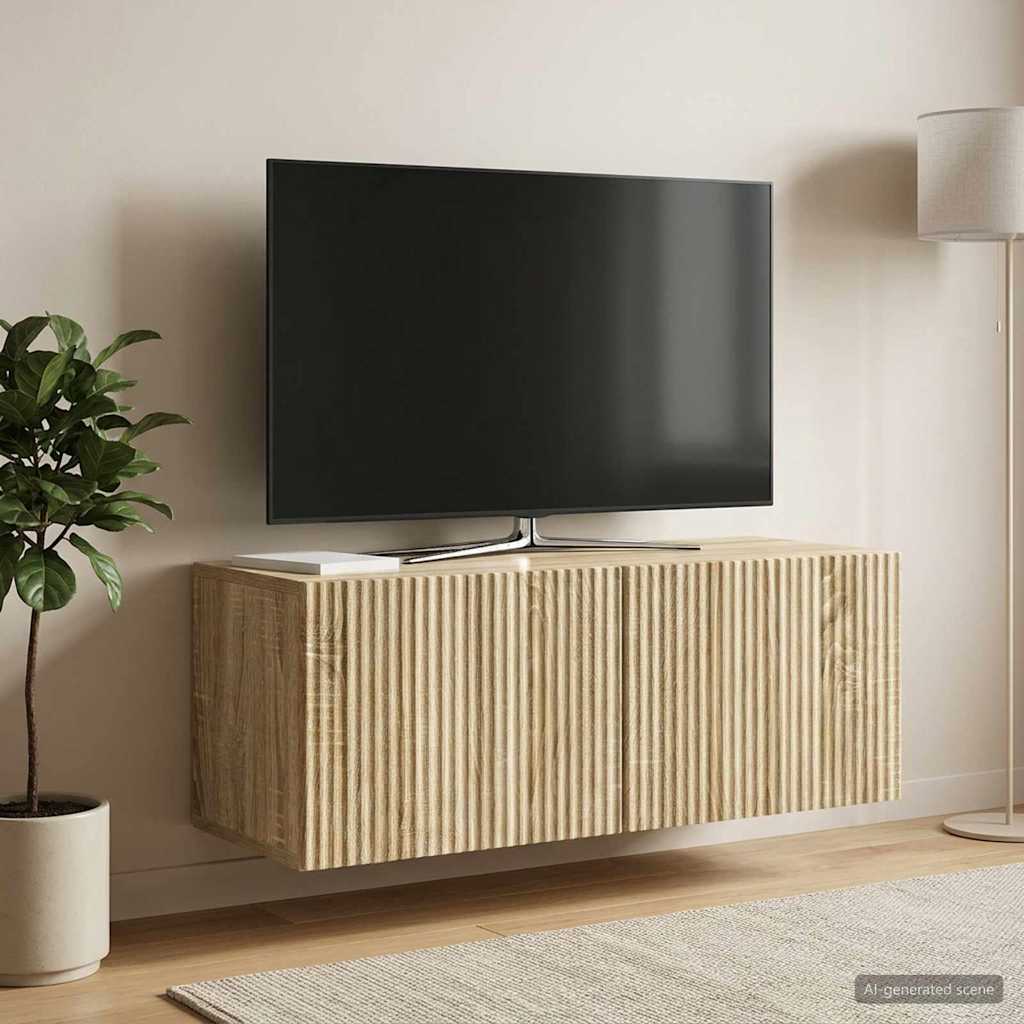 vidaXL Szafka RTV montowana na ścianie 78,5 x 31 x 30 cm dąb Sonoma