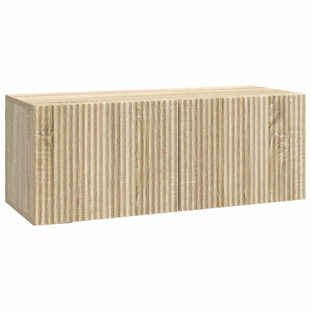 vidaXL Szafka RTV montowana na ścianie dąb Sonoma 78,5 x 31 x 30 cm