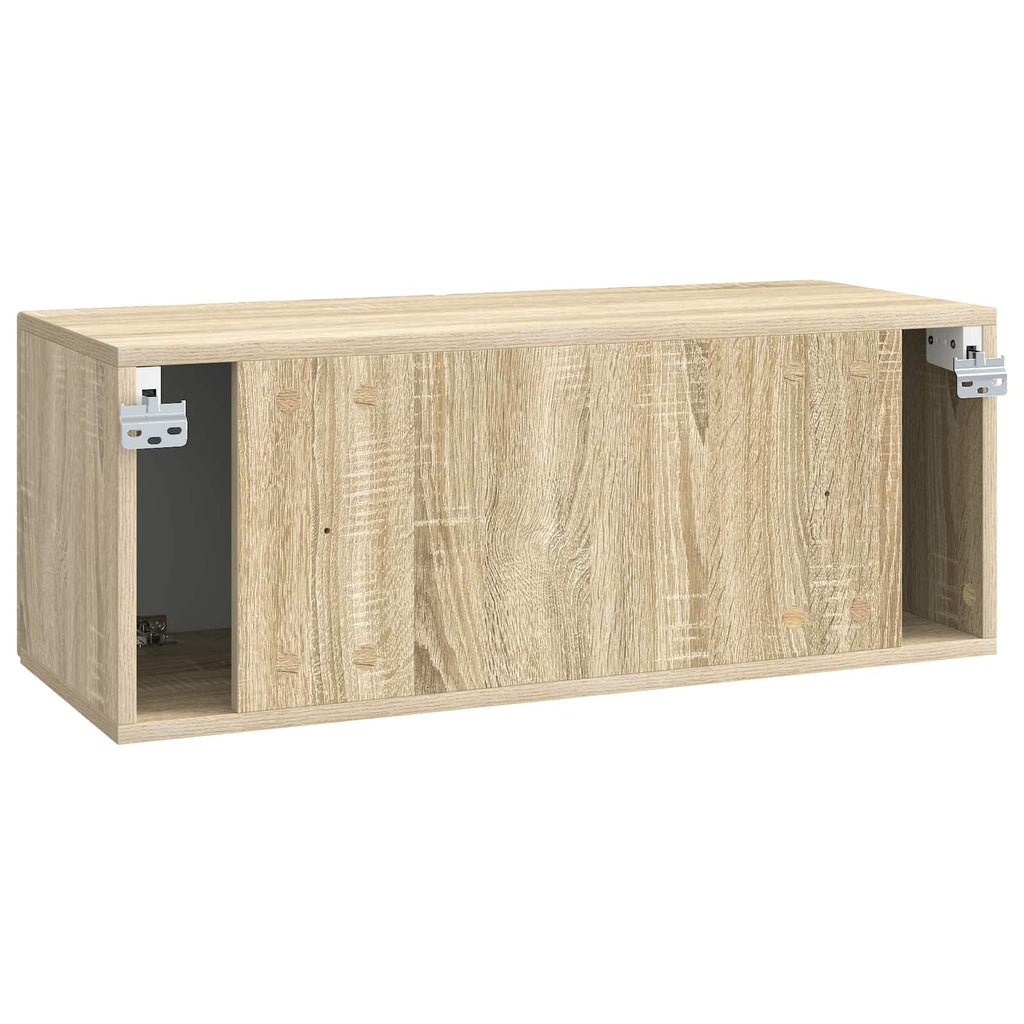 vidaXL Szafka RTV montowana na ścianie dąb Sonoma 78,5 x 31 x 30 cm