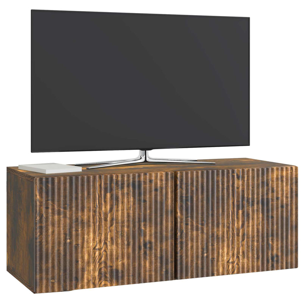 vidaXL Szafka RTV montowana na ścianie Dąb wędzony 78,5 x 31 x 30 cm
