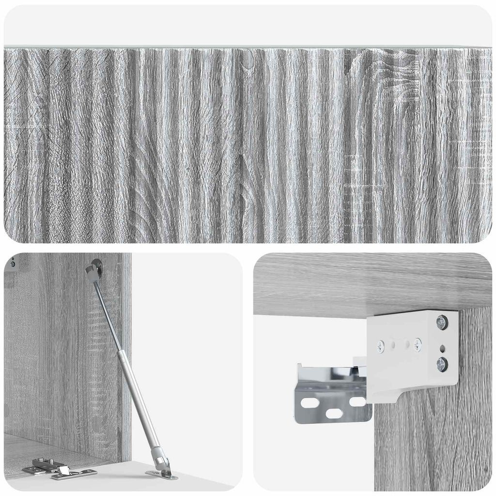 vidaXL Szafka RTV montowana na ścianie 78,5 x 31 x 30 cm Szary Sonoma
