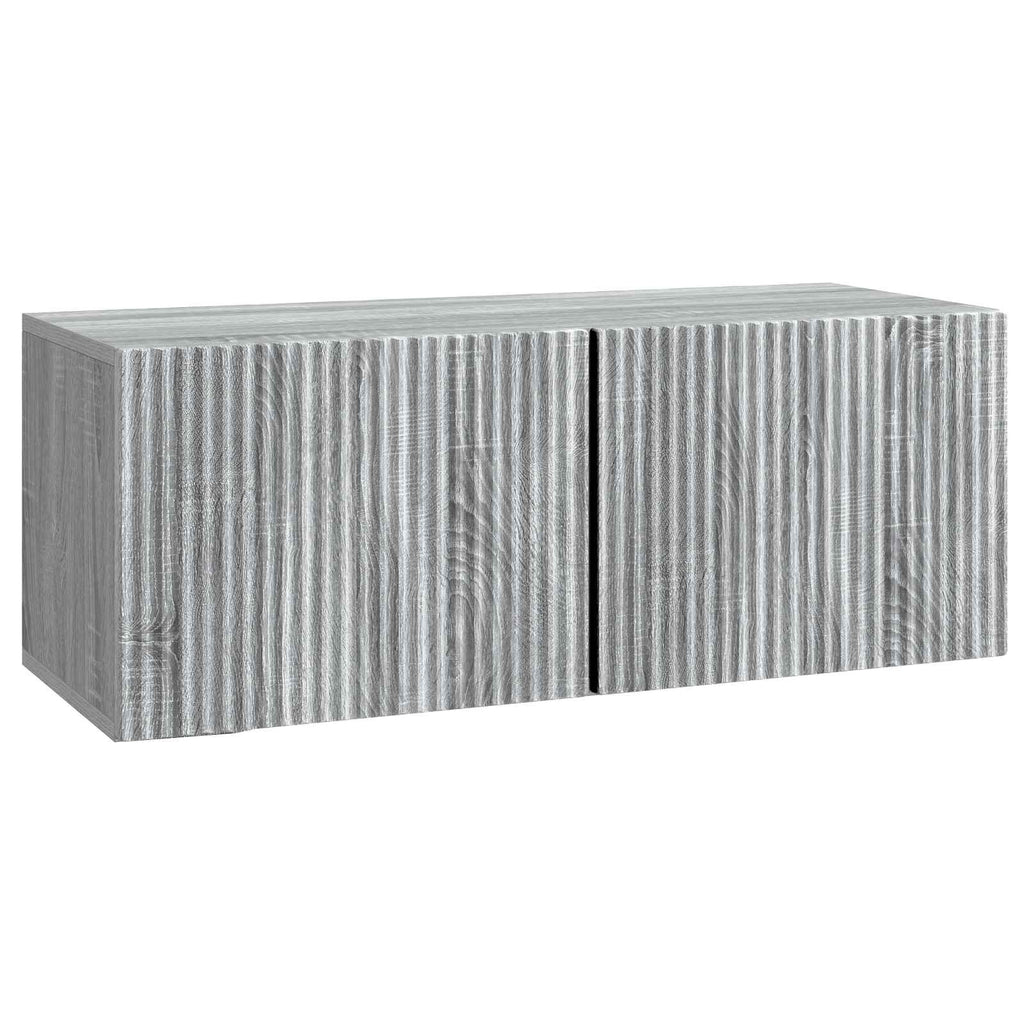 vidaXL Szafka RTV montowana na ścianie Szary Sonoma 78,5 x 31 x 30 cm