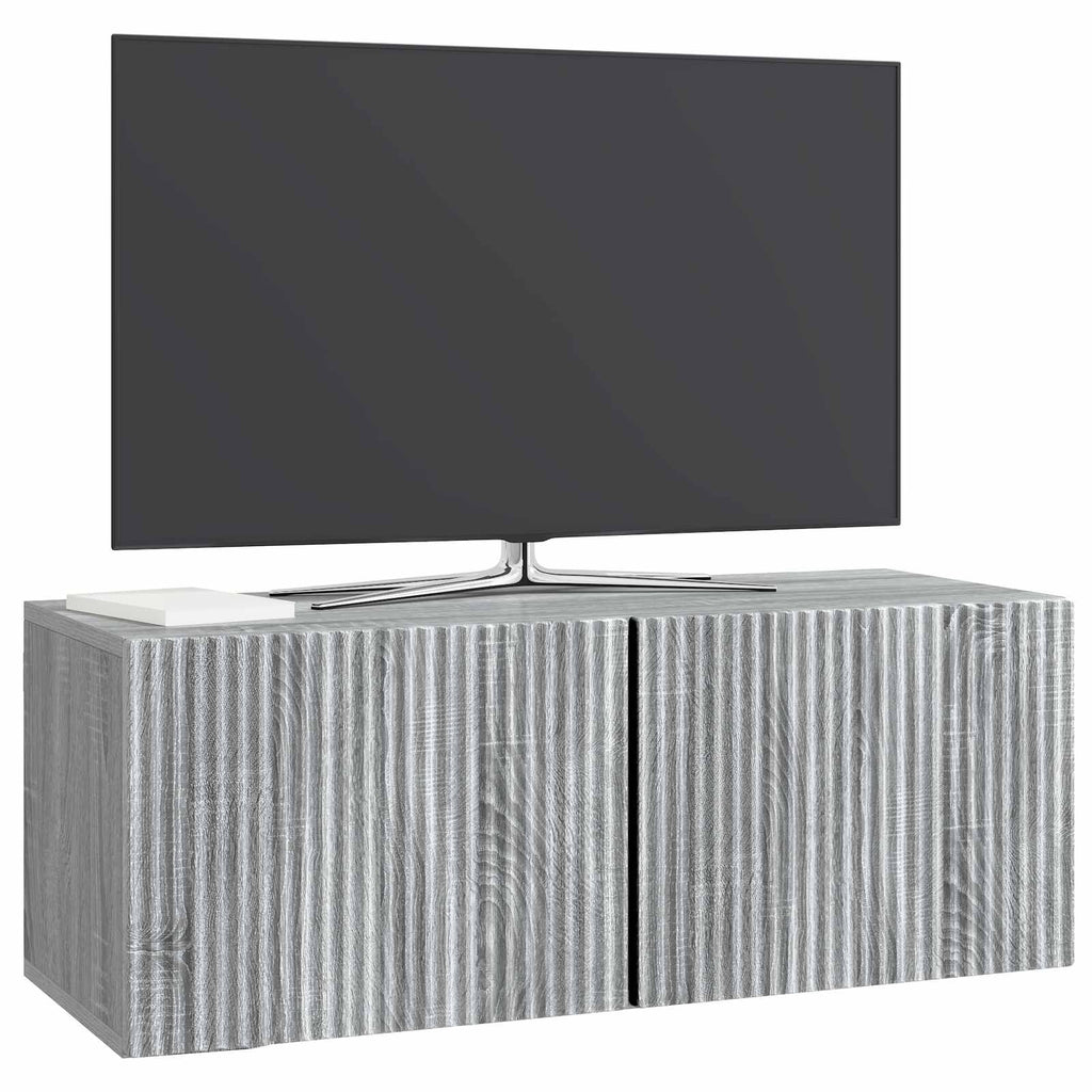 vidaXL Szafka RTV montowana na ścianie Szary Sonoma 78,5 x 31 x 30 cm