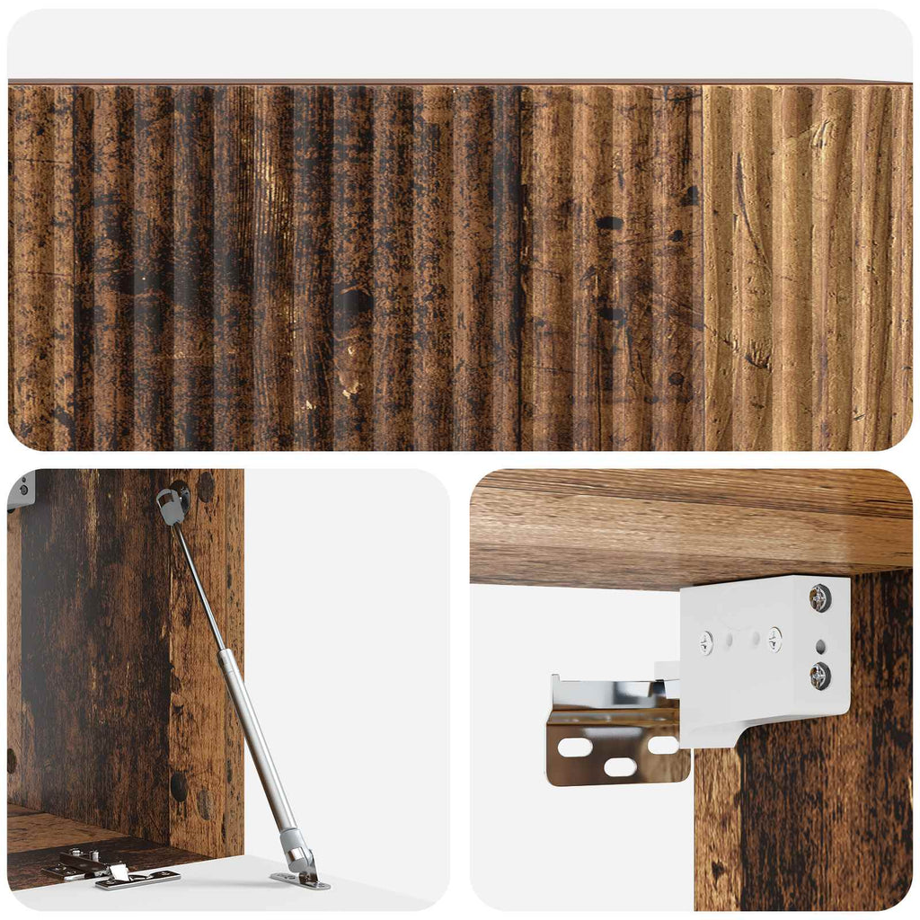vidaXL Szafka RTV montowana na ścianie 78,5 x 31 x 30 cm Stare drewno