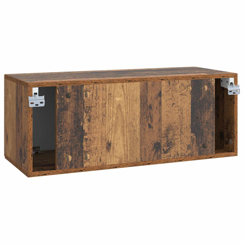 vidaXL Szafka RTV montowana na ścianie Stare drewno 78,5 x 31 x 30 cm