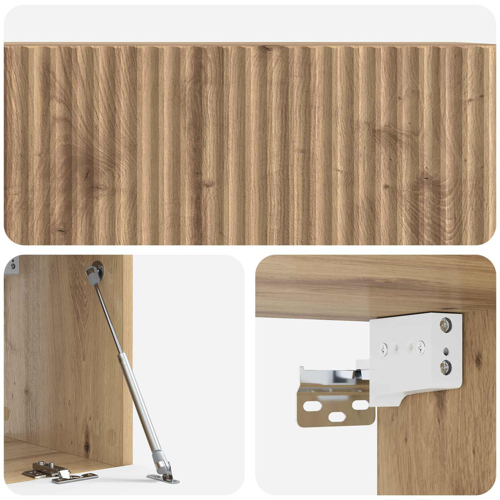 vidaXL Szafka RTV montowana na ścianie 78,5 x 31 x 30 cm Dąb artisan