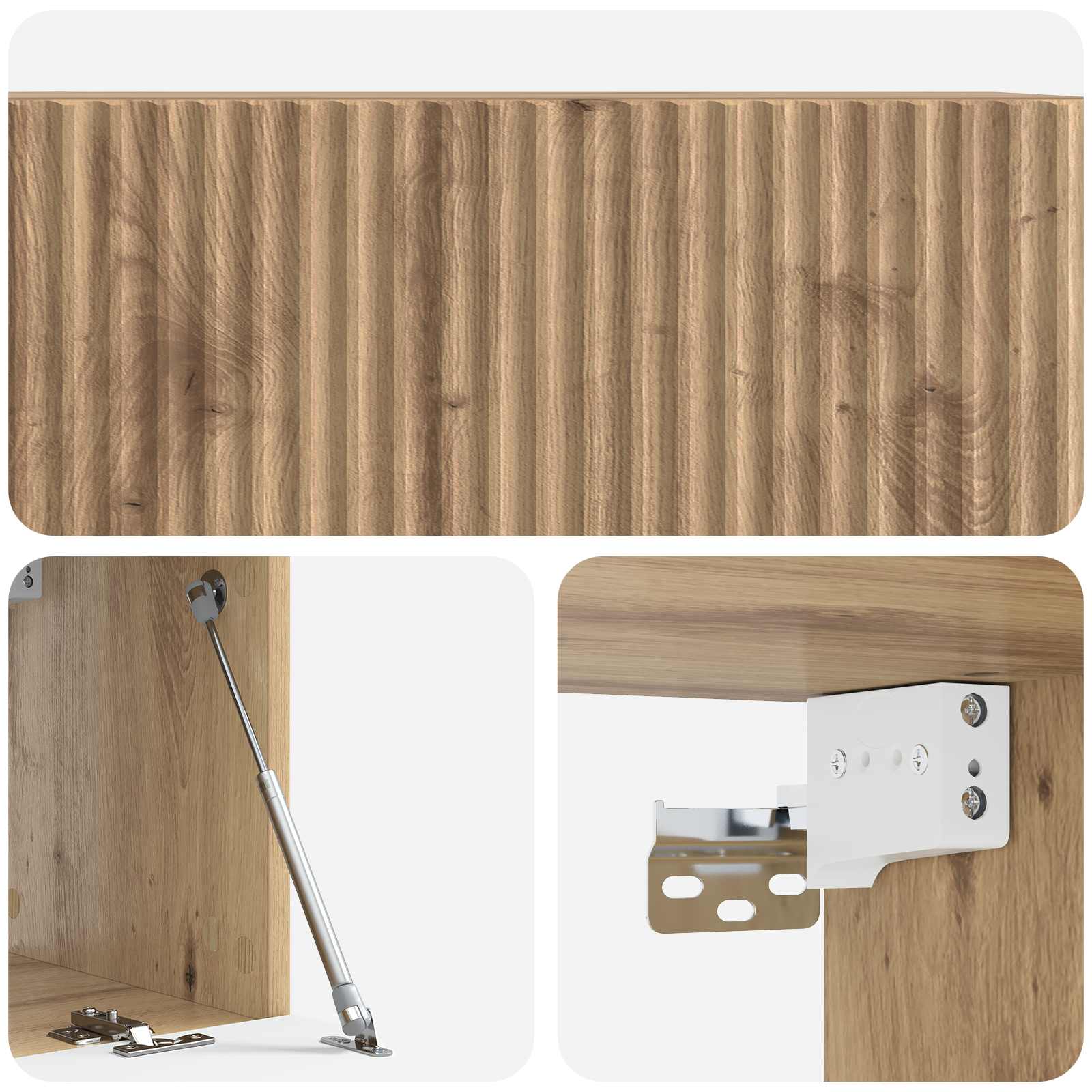 vidaXL Szafka RTV montowana na ścianie 78,5 x 31 x 30 cm Dąb artisan
