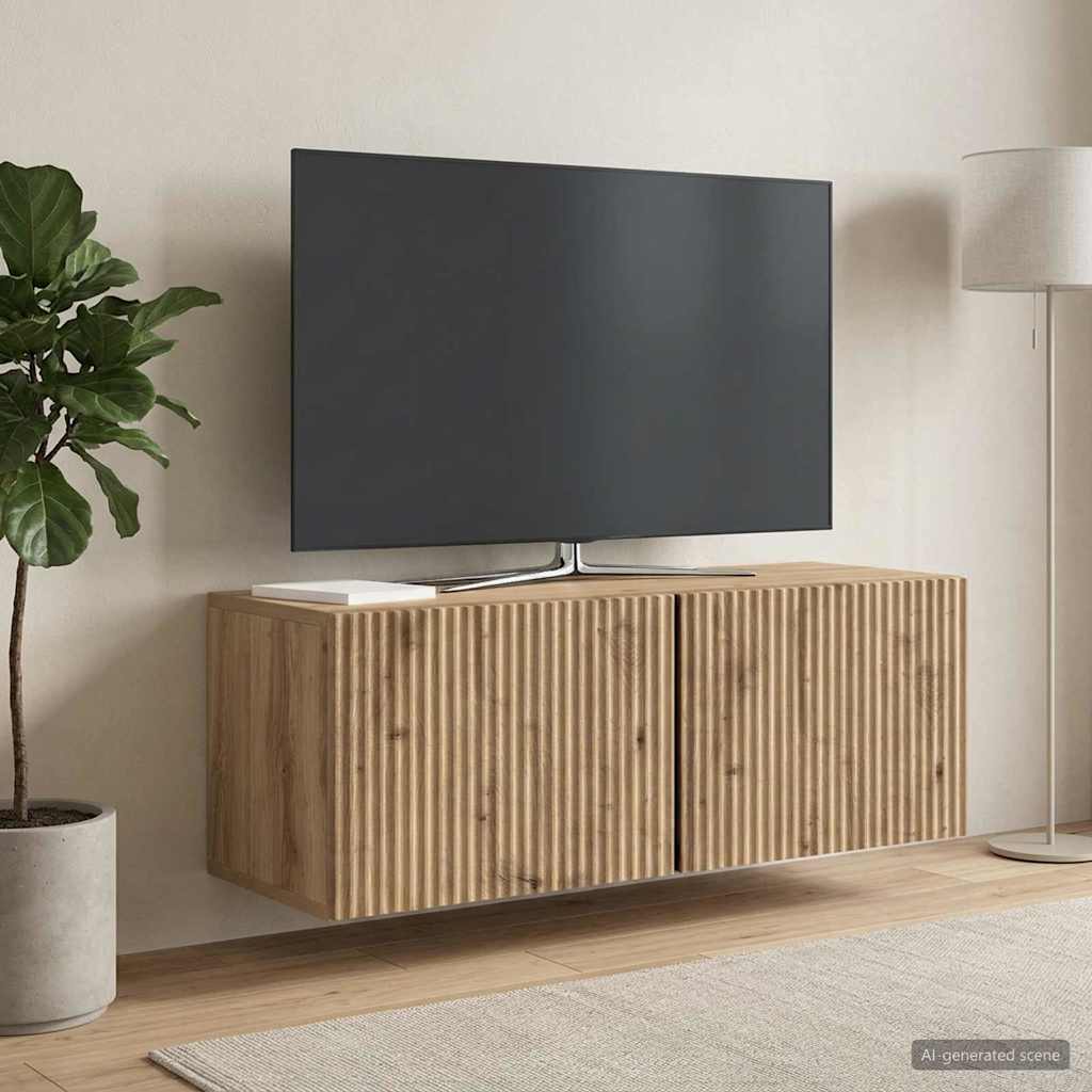 vidaXL Szafka RTV montowana na ścianie 78,5 x 31 x 30 cm Dąb artisan
