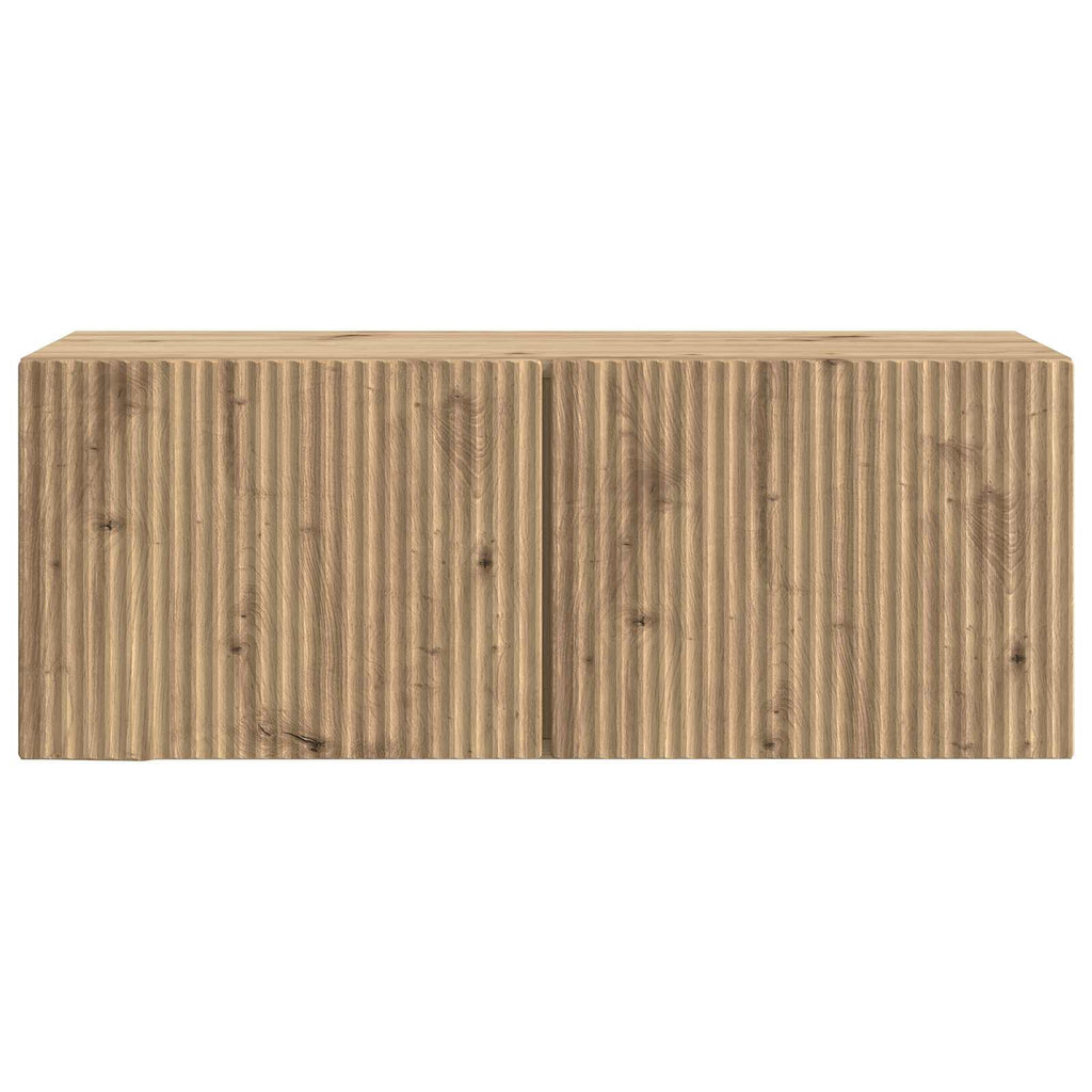 vidaXL Szafka RTV montowana na ścianie 78,5 x 31 x 30 cm Dąb artisan