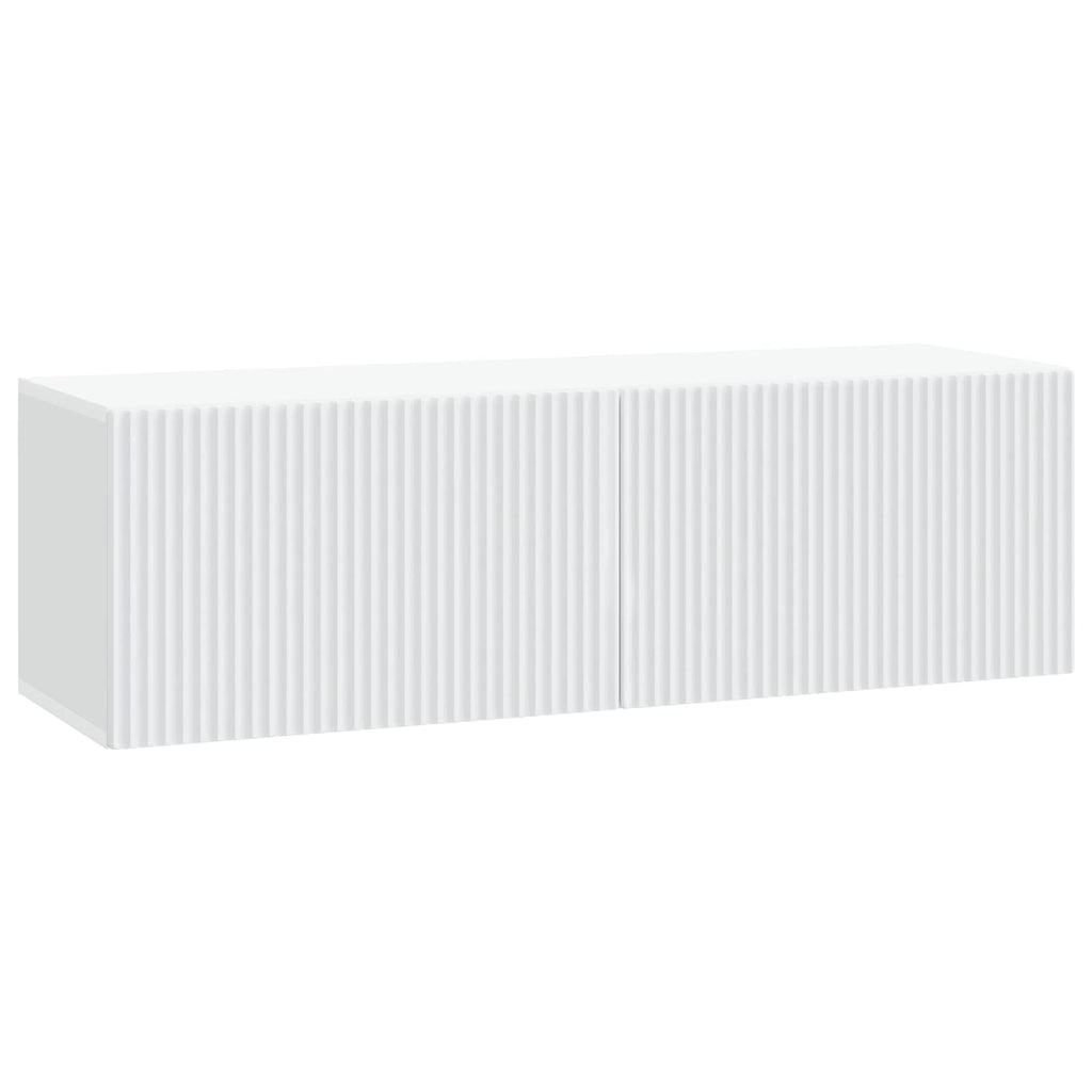 vidaXL Szafka RTV montowana na ścianie Biały 98 x 31 x 30 cm