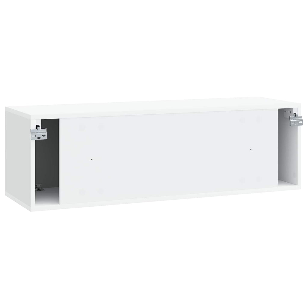 vidaXL Szafka RTV montowana na ścianie Biały 98 x 31 x 30 cm
