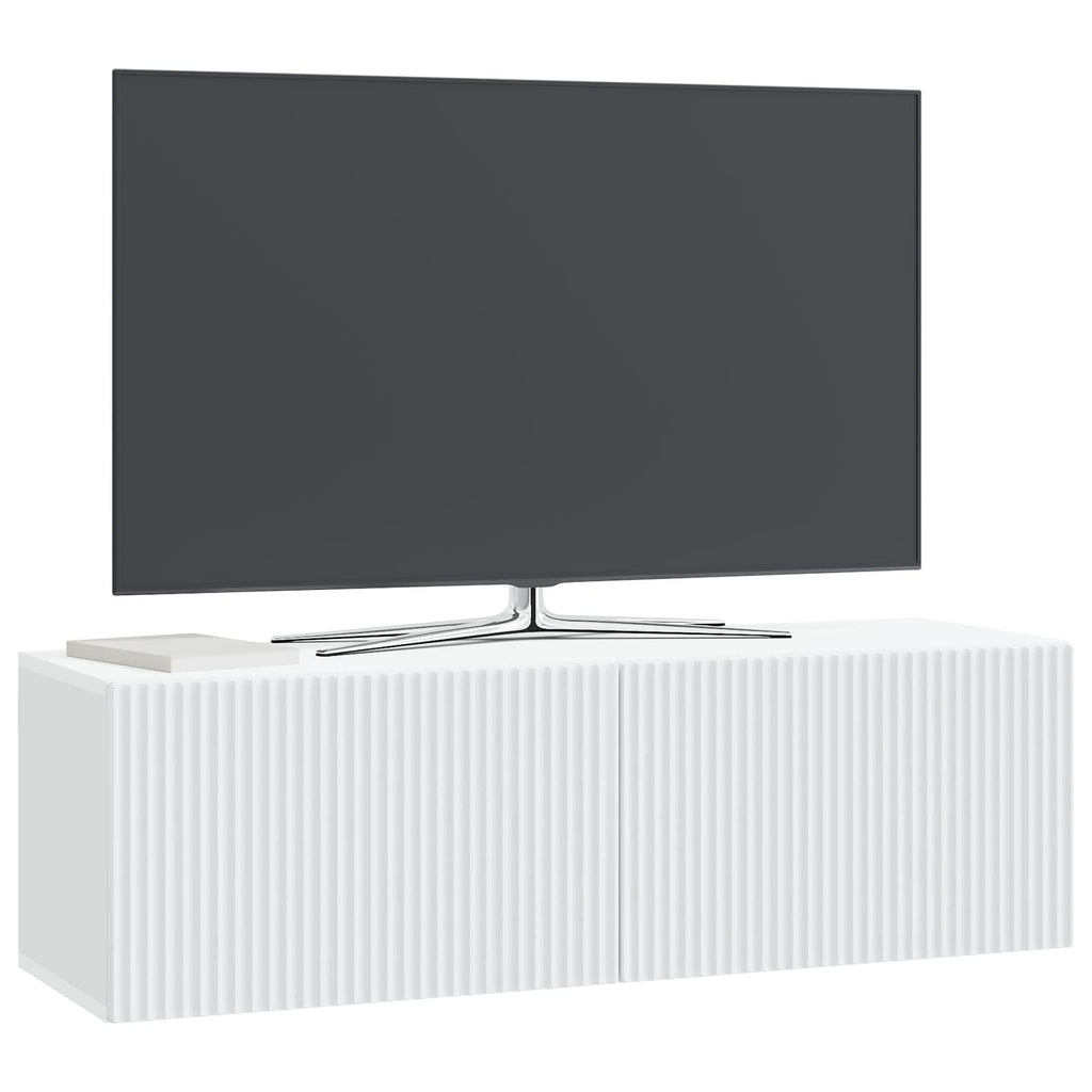 vidaXL Szafka RTV montowana na ścianie Biały 98 x 31 x 30 cm