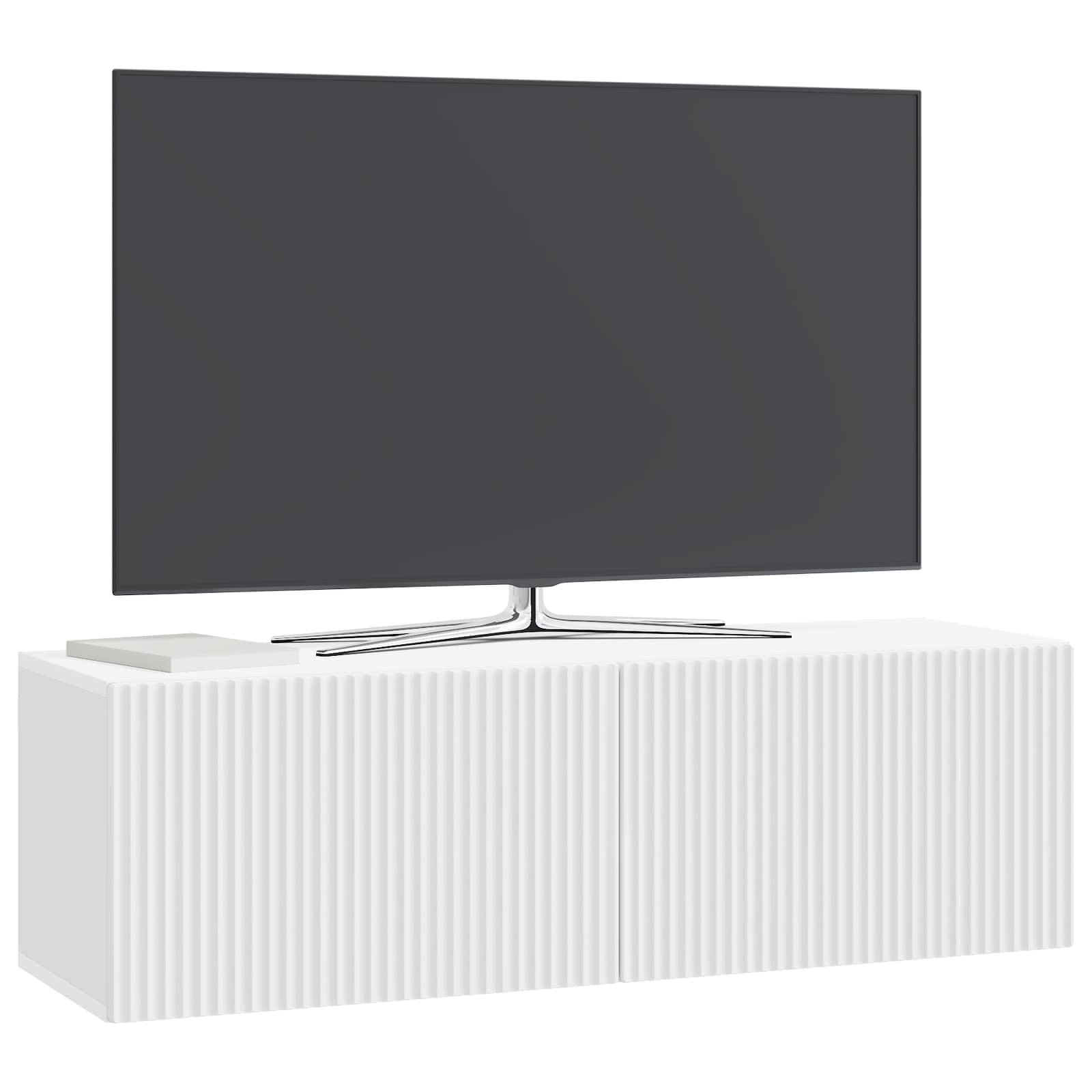 vidaXL Szafka RTV montowana na ścianie Biały 98 x 31 x 30 cm