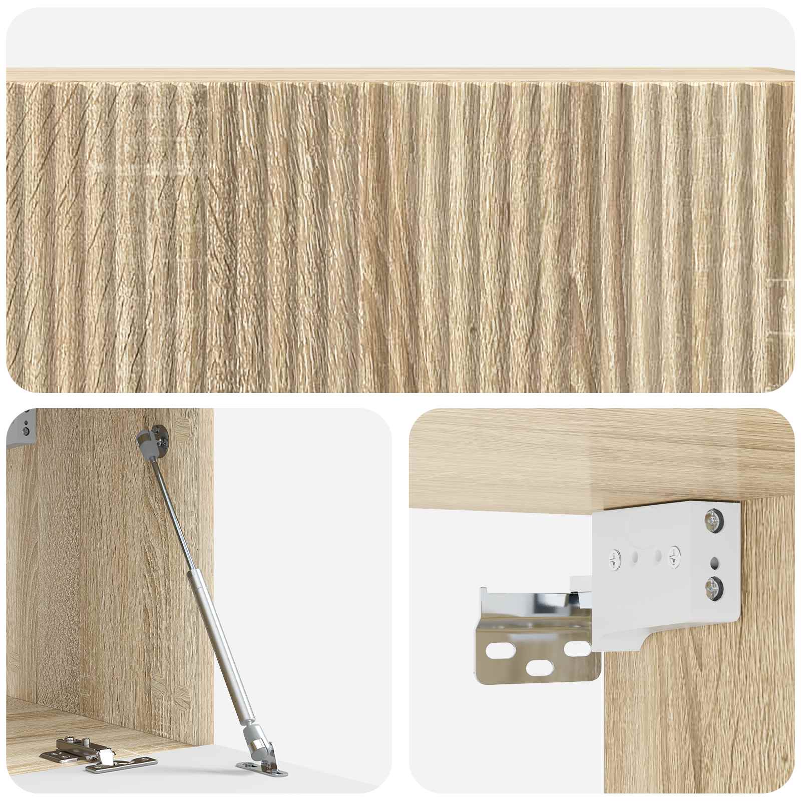 vidaXL Szafka RTV montowana na ścianie dąb Sonoma 98 x 31 x 30 cm