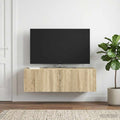 vidaXL Szafka RTV montowana na ścianie 98 x 31 x 30 cm dąb Sonoma