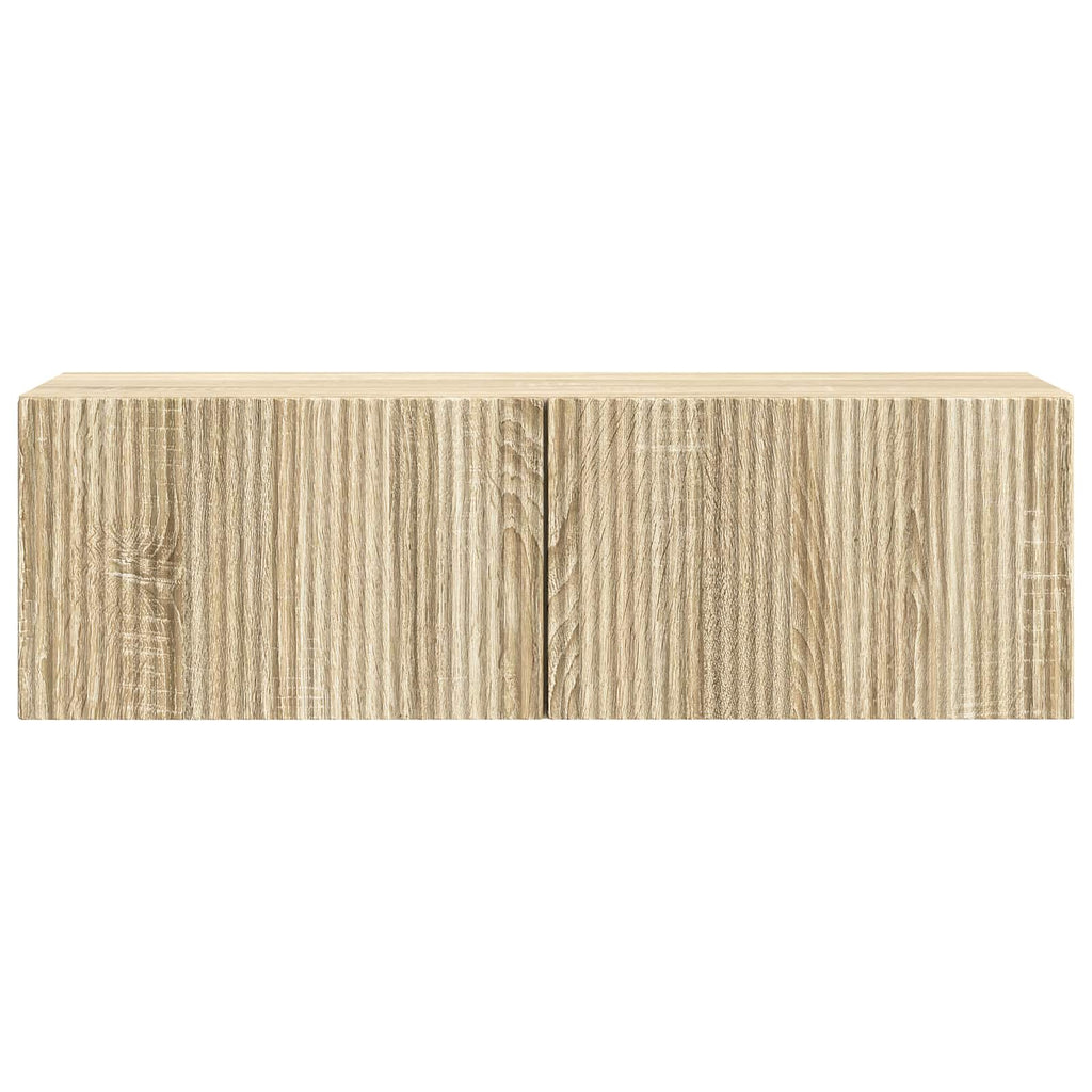 vidaXL Szafka RTV montowana na ścianie dąb Sonoma 98 x 31 x 30 cm