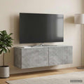 vidaXL Szafka RTV montowana na ścianie 98 x 31 x 30 cm Betonowy szary